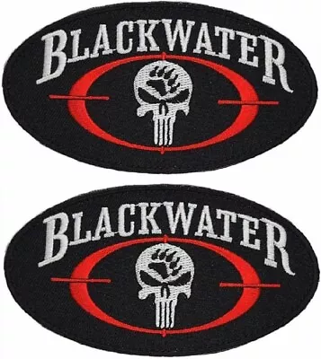 Blackwater Security Embroidered Morale Patch |2PC  Hook Backing  4.5x2.5  • $14.99