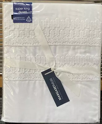 New Margaret Muir Super King Duvet Set 50%cotton 50% Polyester - Luxe Lace Trim  • £52