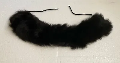 Black Real Mink Fur Collar Scarf Fully Lined Adjustable • $35