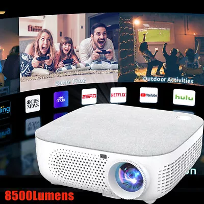 8500Lumens Smart Bluetooth 5.0 Projector Native 1080P HDMI/USB/Audio • £93.99