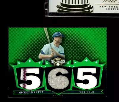 2007 Topps  Triple Threads TTR42 Emerald Mickey Mantle Jersey # Relic Card #7/18 • $661.50