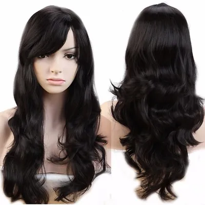 Women Fashion Lolita Curly Wavy Long Full Wig Heat Resistant Cosplay Party Hair • $18.07