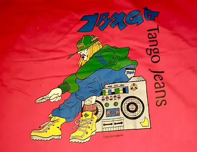 Vintage Tango Jeans Shirt Large Red Streetwear Hip Hop USA L • $39.99