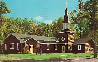 Postcard Community Church Manitowish Waters Wisconsin • $3.32