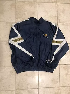 Indiana Pacers XXL Vintage Windbreaker Jacket Men Full Zip Pro Player • $30