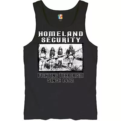 Homeland Security Tank Top Native American Indigenous Patriotic Men's Top • $16.89