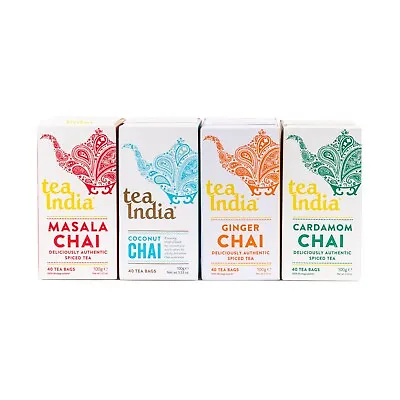 £11.99 • Buy Tea India Chai Bundle 160 Tea Bags (4 Packs X 40 Tea Bags) RFA Certified Tea