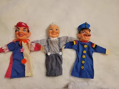 Lot Of 3 German Vintage Hand Puppets Rubber Head • $14.99