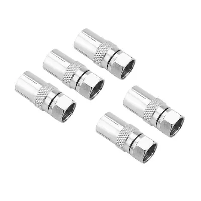 5pcs F Type Male Plug Connector Socket To RF Coaxial TV Aerial Adapter Connector • £6.92