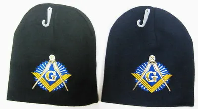 BEANIE HAT MASON MASONIC FREEMASONRY FREEMASON MASONRY LODGE SOCK CAP (Blue) • $7.77