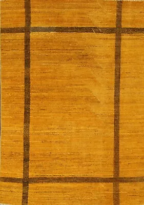 Geometric Gabbeh Kashkoli Oriental Area Rug ORANGE Hand-knotted Wool Carpet 4x6 • $349