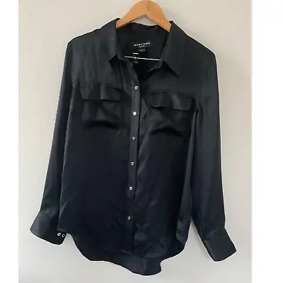Guess Marciano Etta Silk Blouse Button Up Shirt • $80