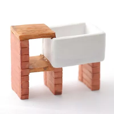 £6.95 • Buy Oblong Butler /Belfast Sink On A Stand Tumdee 1:12 Scale Dolls House Kitchen 690