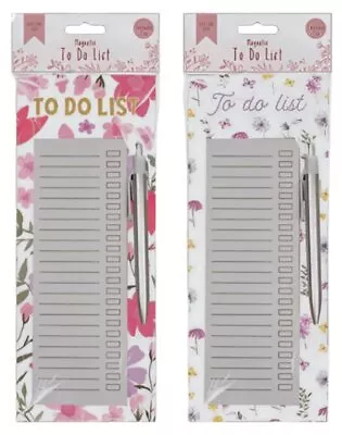 Magnetic Notepad & Pen - To Do List Shopping Fridge Magnet Pad Meal Planner Gift • £3.99