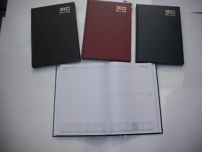 2022 A5 Size Day A Page  Diary - Hard Backed - 3 Colours • £2.99