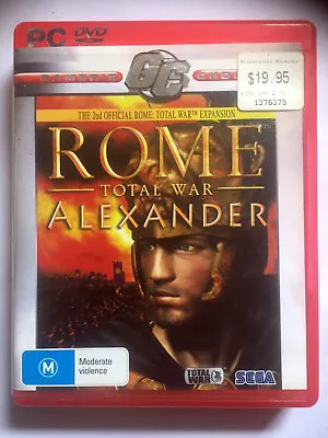 Rome Total War Alexander Expansion Pack PC DVD Game Win 98 XP Me 2000 AS NEW • $8.50