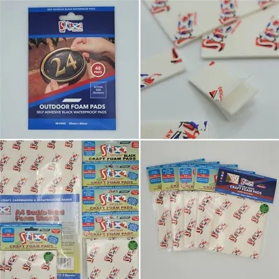£2.99 • Buy Double Sided Adhesive Glue Foam Pads - Craft White Sticky Sticker Spots Dots