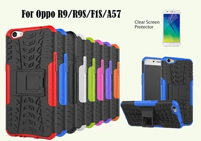 $2.50 • Buy  For Oppo R9 R9S F1s A57 TPU Heavy Duty Kick Stand Case & Screen Film