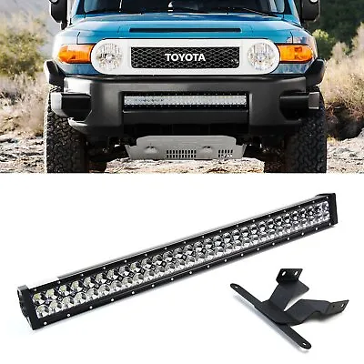 180W 30  LED Light Bar W/ Lower Bumper Bracket Wirings For Toyota FJ Cruiser • $170.99