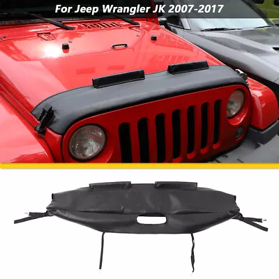 Front Hood Cover Engine End Bra Protector For Jeep Wrangler JK 2007-2017 Leather • $69.99