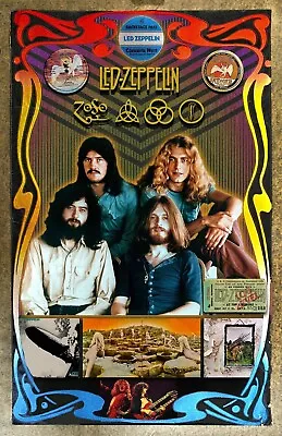 $11.44 • Buy Led Zeppelin Black Concert Page Plant Jones Bonham 8x11 Photo Picture Poster