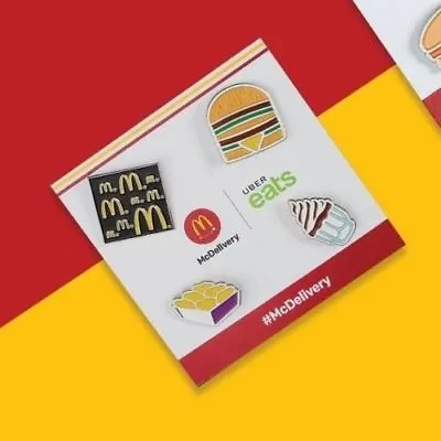 McDonald’s Pins NEW Uber Eats McDelivery 2018 Big Mac Chicken McNuggets G5 • £38.60