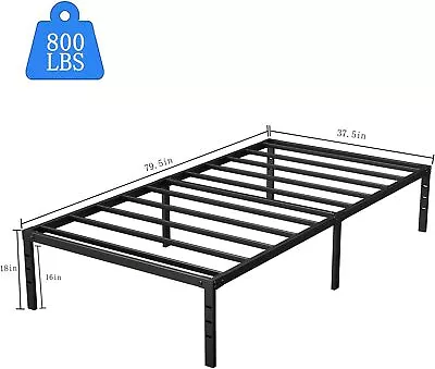 14 Inch Metal Platform Bed Frame Full King Queen Size Sturdy Steel Slat Support • $54.99