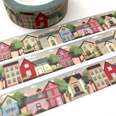 $5.50 • Buy Washi Tape Rainbow Village Town Street View 15mm X 10m