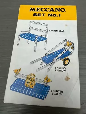 Vintage Meccano Set 1 + Set 2/3/4 Build Instructions In Good Condition • £4.99