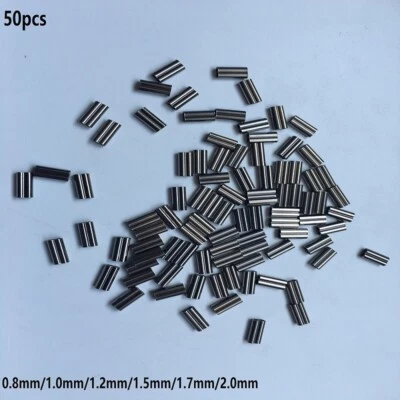 $3.53 • Buy Double Barrel Crimp Copper Sleeve Monofilament Fishing Leader Wire 0.8mm-1.7mm