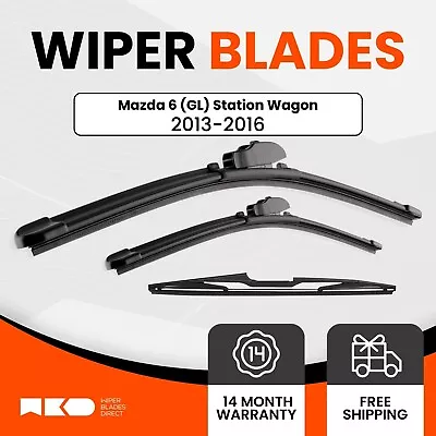 Premium Wiper Blades For Mazda 6 2013-2016 (GL) Station Wagon (Front & Rear Kit) • $74.95