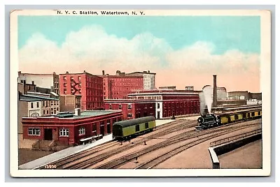 Vintage Postcard New York N.Y.C. Station Railroad Watertown NY • $6.99