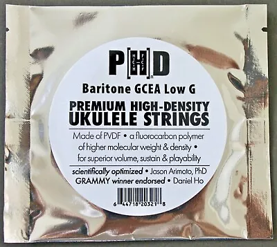 $20.43 • Buy PHD Ukulele Strings BARITONE GCEA Low G Daniel Ho Jason Arimoto 