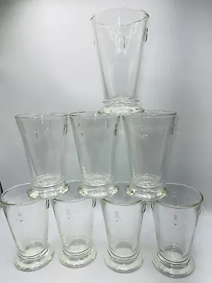 La Rochere Bee Set 8 Ice Tea Glasses Clear 10.5 Oz 5.5  Tall Water Drinking Lot • $53.89