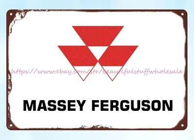 Massey Ferguson Tractor Farm Agricultural Machinery Metal Tin Sign Best Garage • £18.23