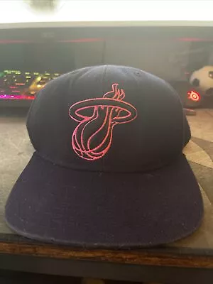 Adidas Miami Heat Hot Pink Blue Snapback Nba Hat Cap • $4.80