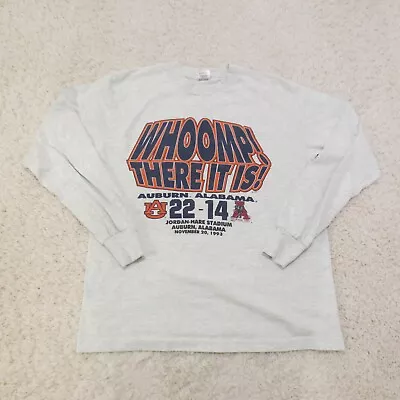 VINTAGE Auburn Tigers Shirt Mens Large Gray Football Iron Bowl 1993 90s USA • $22.49