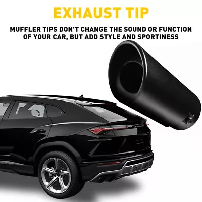 Matte Black Stainless Steel Exhaust Tip Fit For 1.5-2.4inch Outlet Tailpipe • $13.29