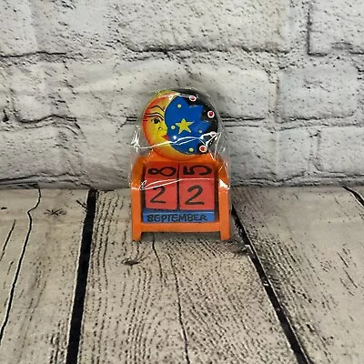 £5 • Buy 10cm Colour Moon Vintage Style Wooden Perpetual Eternal Calendar Blocks Day