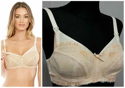 Panache Sophie Nursing Bra Soft Cup 5821 In Ivory/peach Ivory/nude  Colour C-14 • £10.12