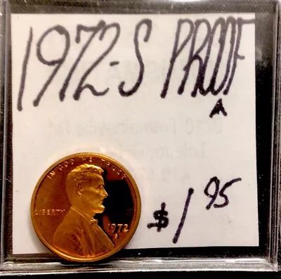 1972 S Lincoln Cent. Proof. ENN Coins • $1.95