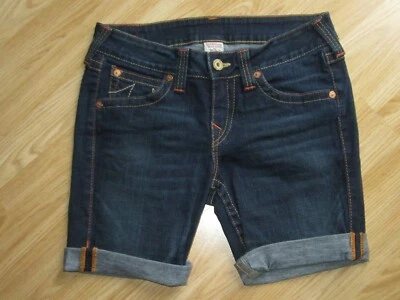 £14.99 • Buy Womens TRUE RELIGION Stretch Blue Denim Shorts Size 31 VGC!