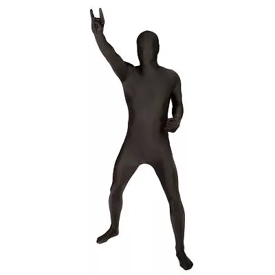 Adult MSUIT By Morphsuits Black Second Skin Body Suit Halloween Costume M - XXL • $29.95