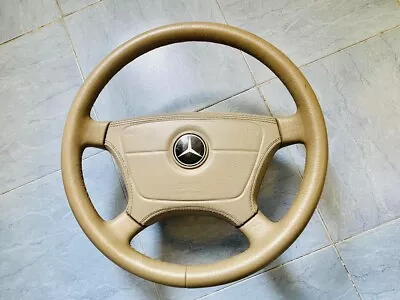 Original Mercedes Beige Steering Wheel W140 W210 W202 W210 W124 R129 Used OEM • $750