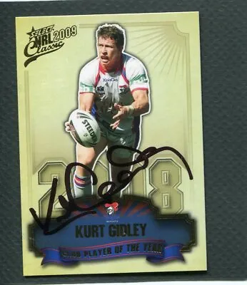 $11.99 • Buy @ SIGNED # SELECT NRL CARD Of 2009 CLUB PLAYER OF THE YEAR KURT GIDLEY KNIGHTS