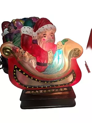 1993 EM Merck Old World Christmas 10th Anniversary Santa In Sleigh Light W/Box • $135