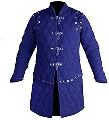 £72.83 • Buy Thick Padded Gambeson Medieval Padded Full Sleeves Armor Reenactment Larp