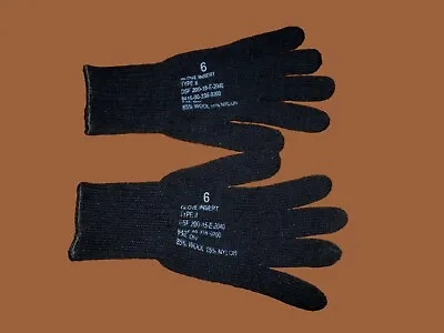 U.s Military Style D3a Cold Weather Glove Liners 85% Wool 15% Nylon Size X-large • $11.95