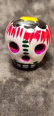 Small Mexican Day Of The Dead Hand Painted Ceramic Skull Colorful Made In Mexico • $11.07