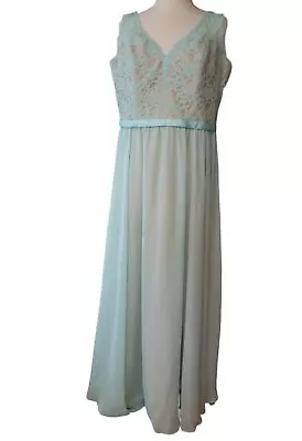 Morilee Madeline Gardner Mint Lace And Chiffon Dress Plus Size 20 • $59.97